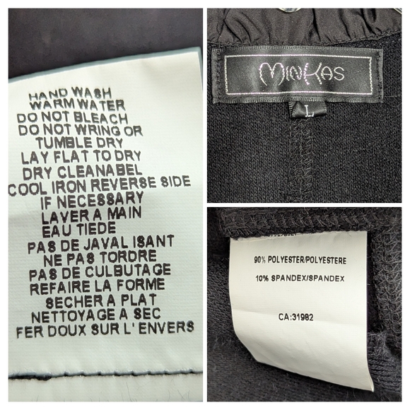 Womens (L) Black&Gray Front-Zip Cardigan w/Ruched V-Neck Collar & Sheer Sleeves - Picture 12 of 14